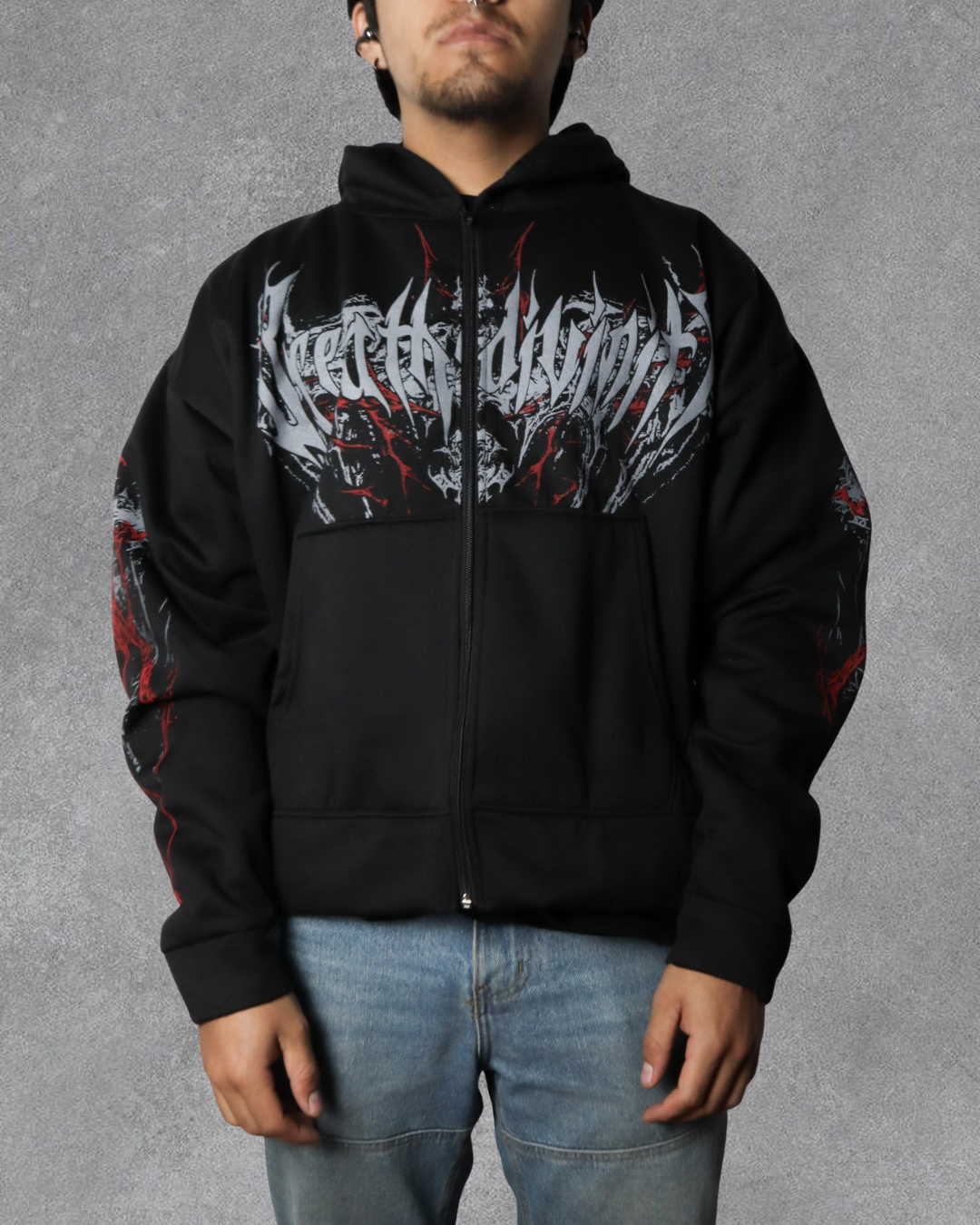 HOODIE TWO SKULLS BREATHDIVINITY