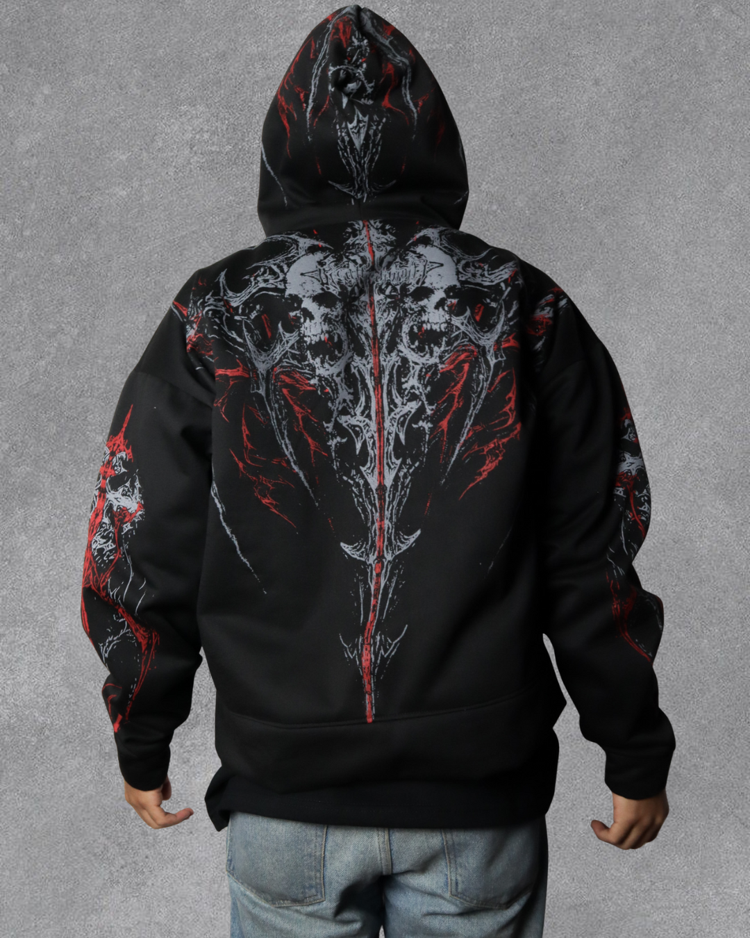 HOODIE TWO SKULLS BREATHDIVINITY