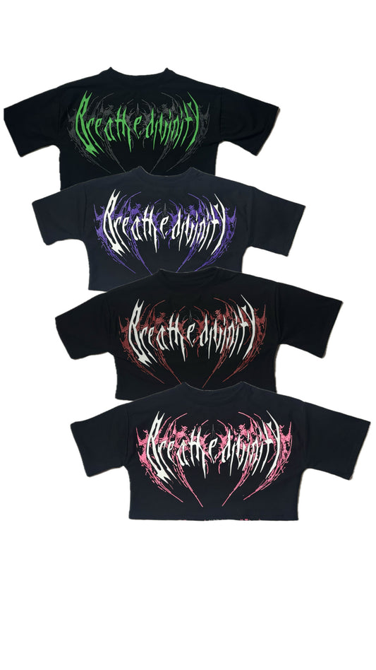 OVERSIZE CROP TOP HOLLOW SKULL BREATHEDIVINITY
