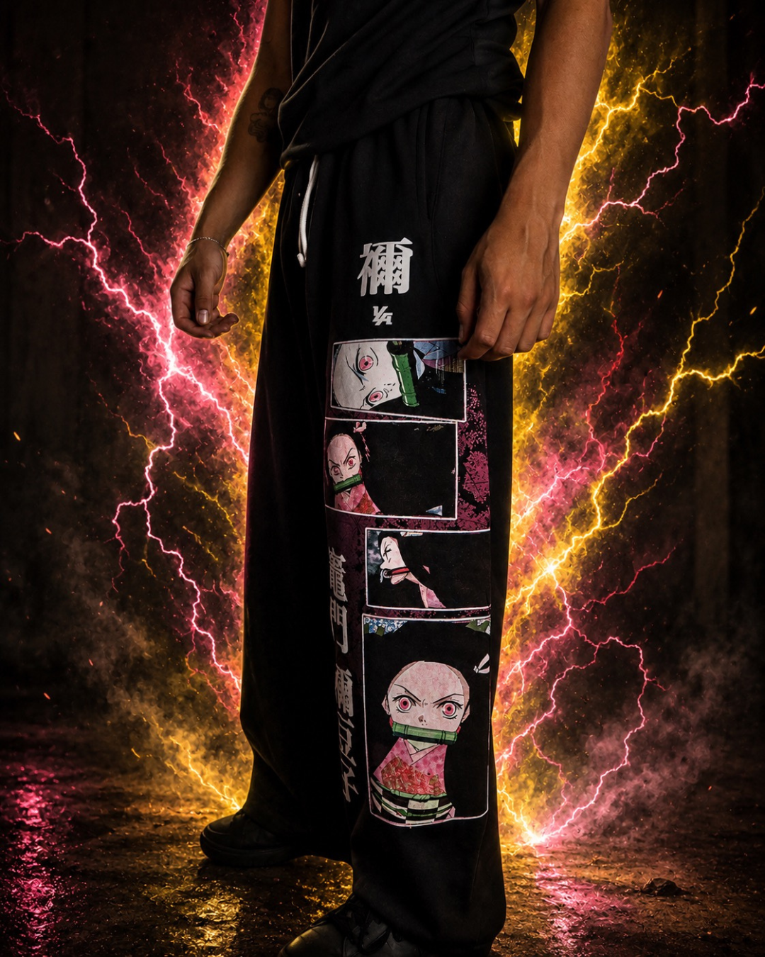 BAGGY DEMON SLAYER YOUNGLA SWEATS ‼️TELA PREMIUM‼️