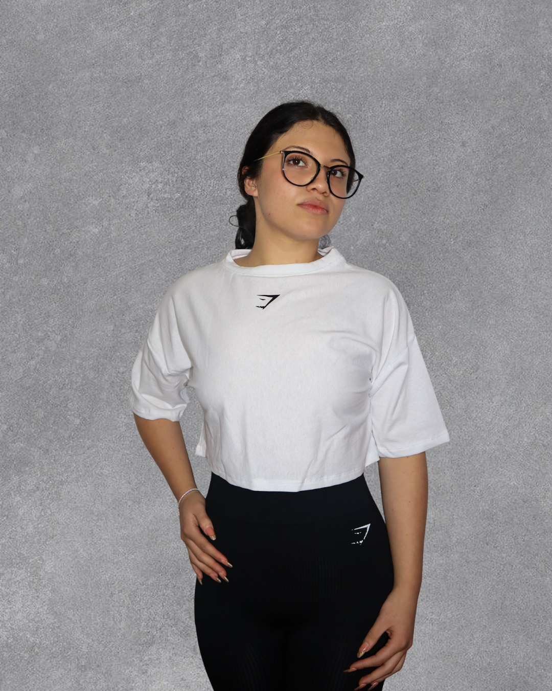 OVERSIZE CROP TOP POWER GYMSHARK