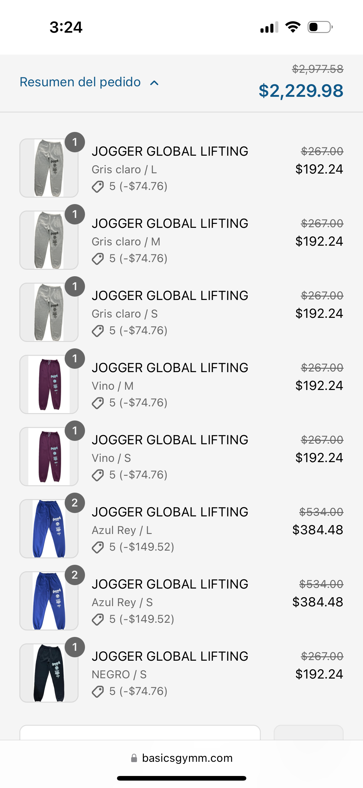 PAQUETE JOGGERS