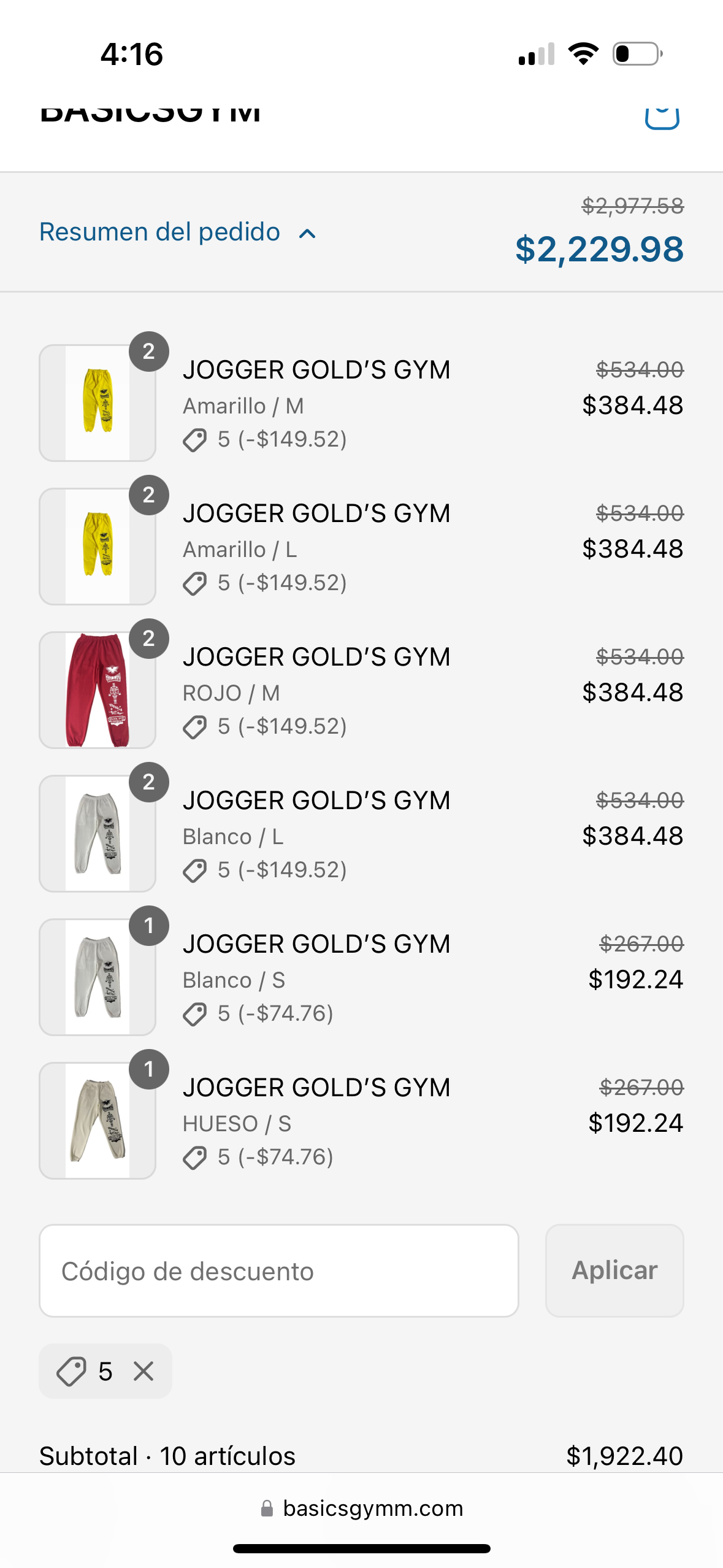 PAQUETE JOGGERS