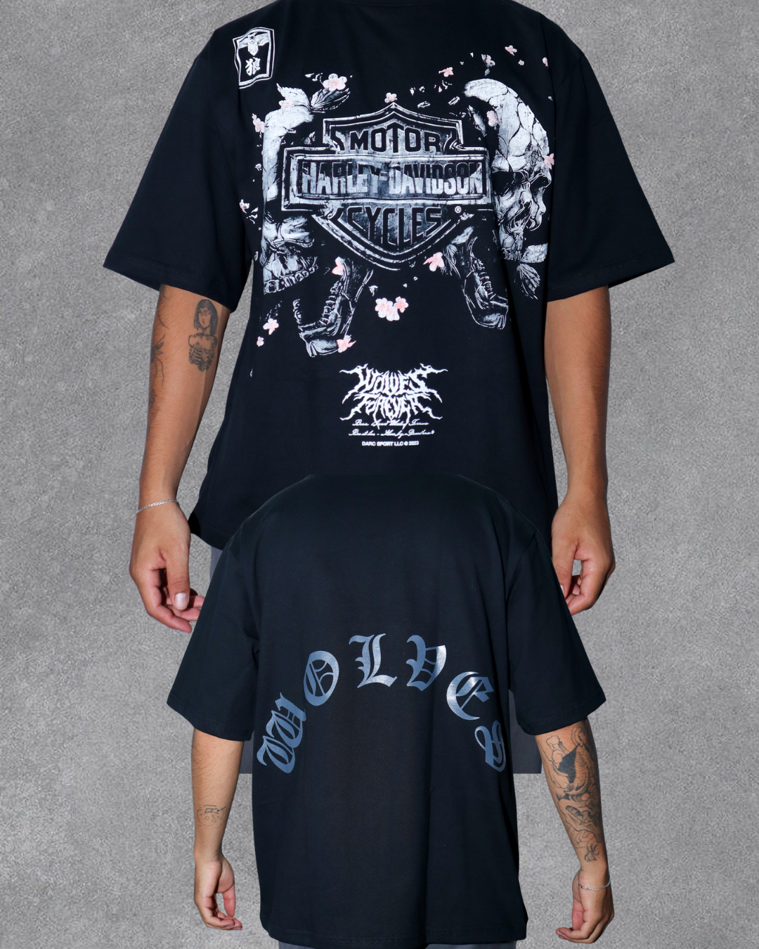 OVERSIZE WARRIOR IN A GARDEN WOLVES