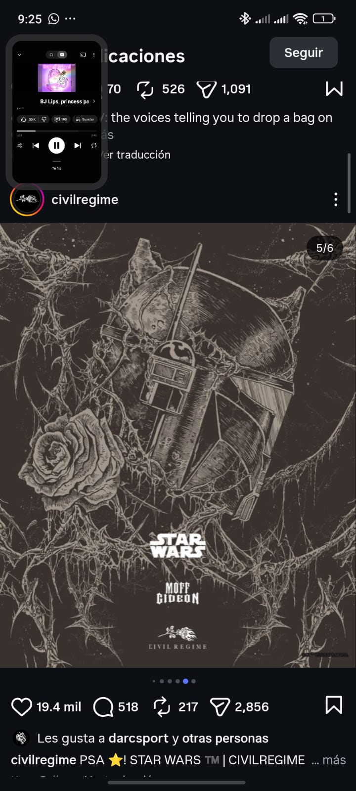 OVERSIZE STAR WARS CIVIL REGIME